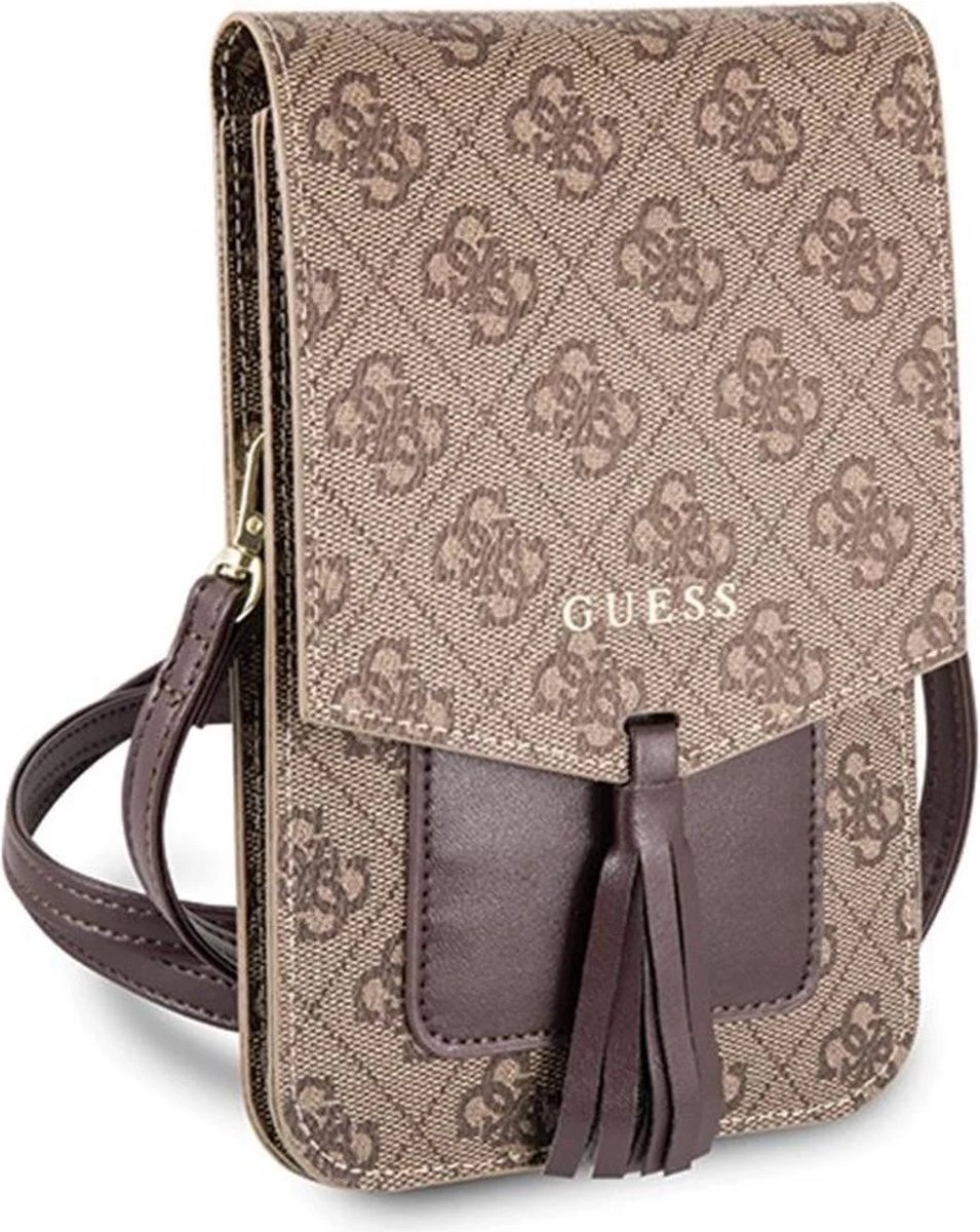 Guess Collection 7 inch Telefoontas Bruin 4G Wallet Bag GUWBSQGBE bol
