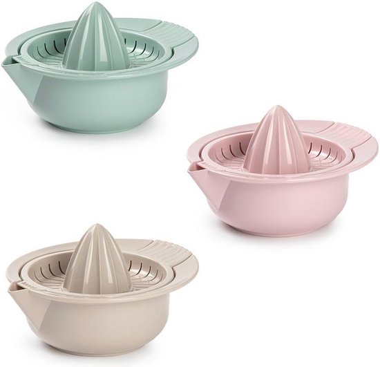 Plasticforte Sinaasappelpers/citruspers - Handmatig - kunststof - 18 x 10 cm - beige van Merkloos — afbeelding 3