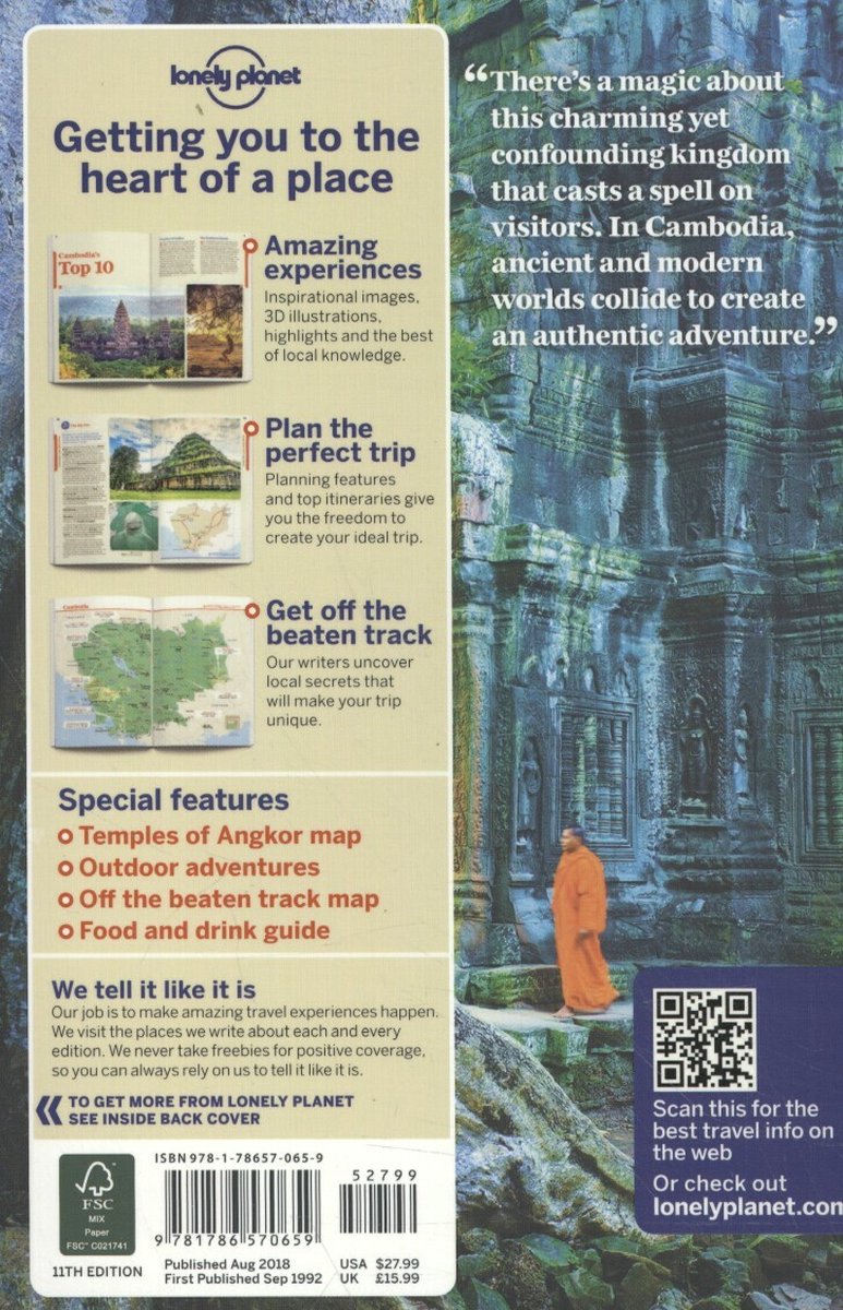 Lonely Planet Cambodia - back cover