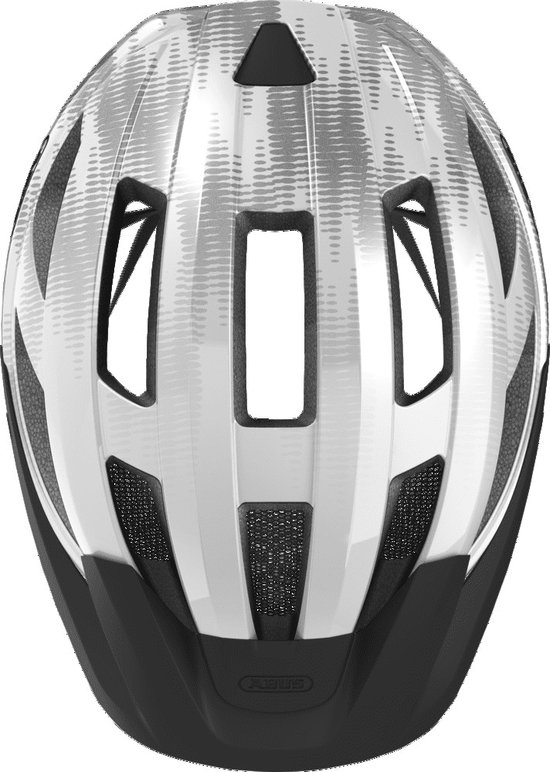 Fietshelm ABUS MACATOR white silver L - 58-62 cm - wit - Geschikt voor gebruik op elektrische fietsen - stadsfietsen - 360 g — afbeelding 5