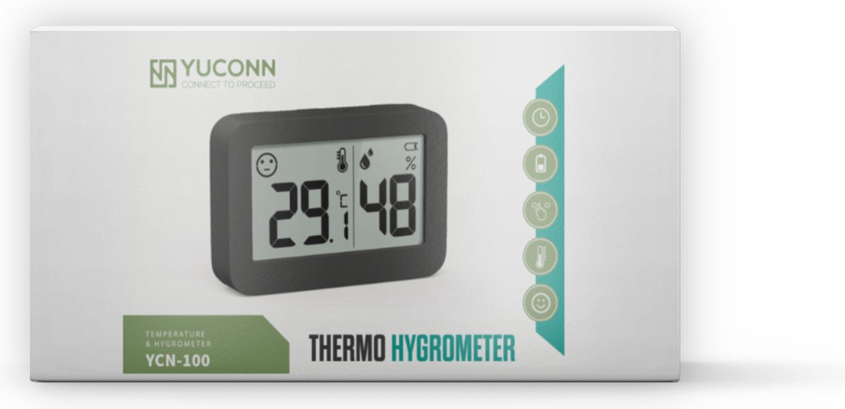 Hygromètre YUCONN® pour l'intérieur et l'extérieur - Station météo  numérique Bluetooth