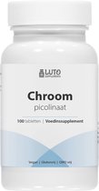 Chroom / Chromium Picolinaat - 200mg - 100 Tabletten - Organische verbinding - Ondersteunt het bloedsuikergehalte normaal te houden - Vegan - LUTO Supplements