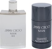 Jimmy Choo Man Bundel: Ice Eau de Toilette 100ml Spray + Deo Stick 75gr