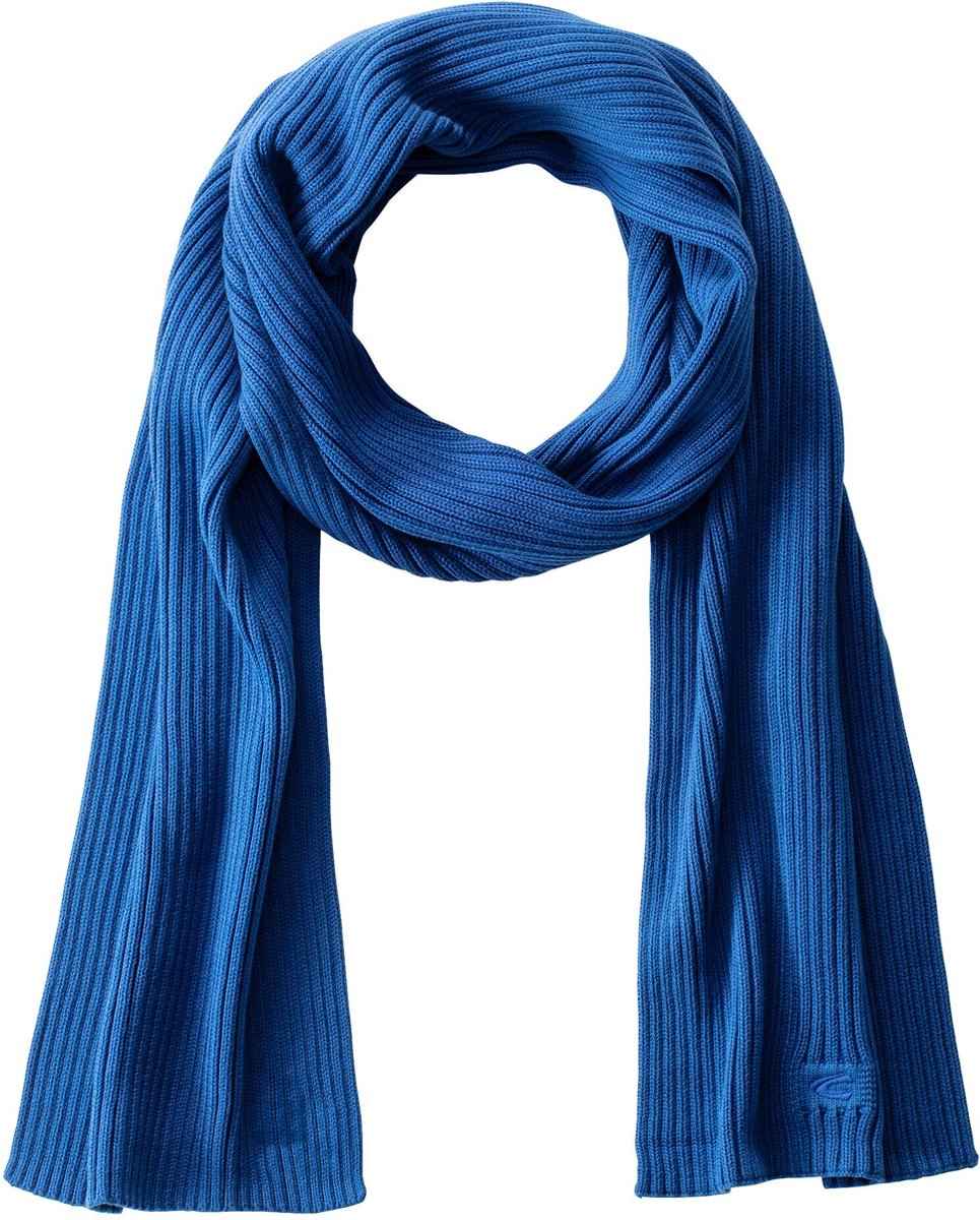 camel active Gebreide sjaal gemaakt van organic cotton - Maat menswear-OS - Blauw