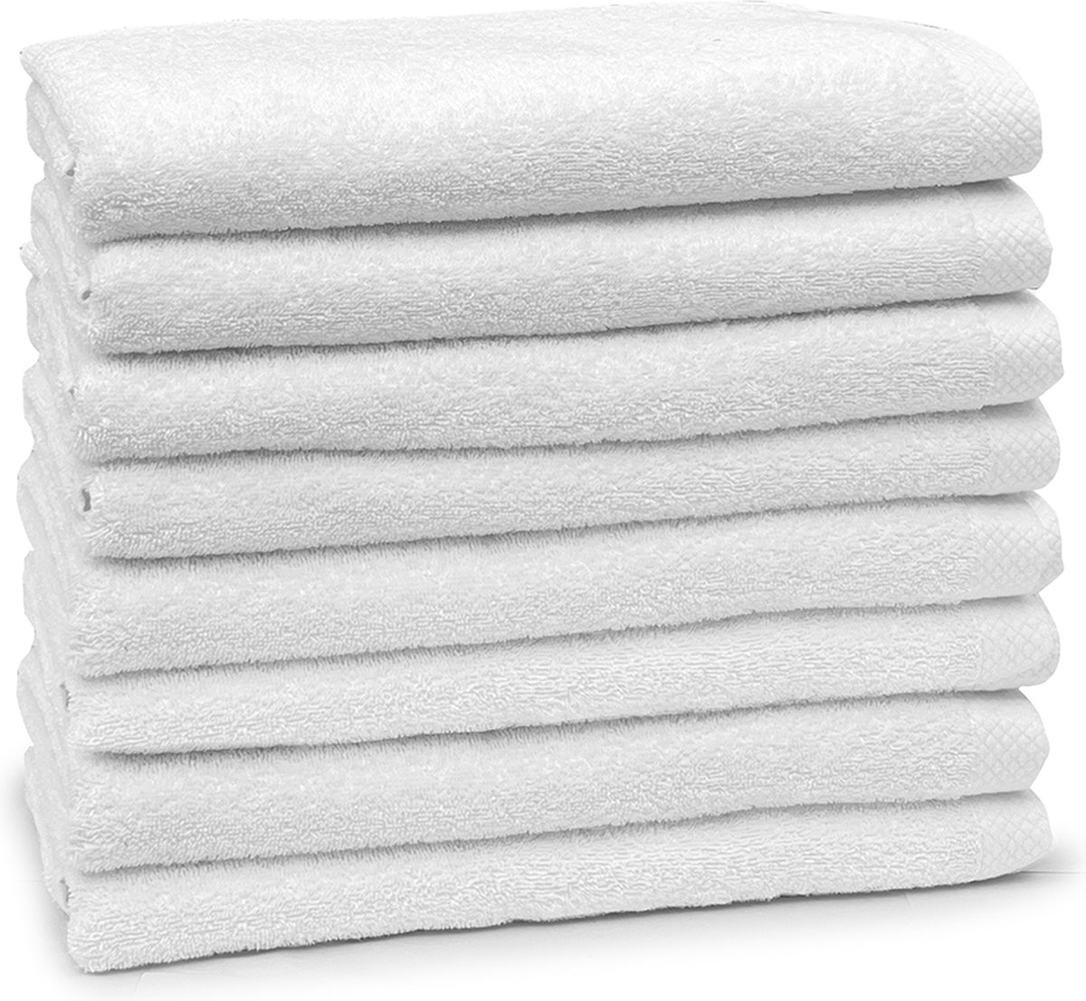 Eleganzzz Handdoeken Set - Set van 8 - Badhanddoeken 70x140cm - Badlakens - Handdoek - 420 gr/m2 - 100% Katoen - white