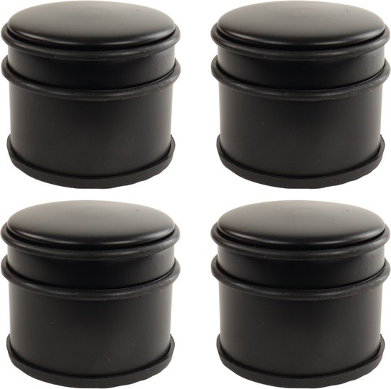 Nordix Doorstop - 4 pièces - Butée de porte - Butoir de porte - Zwart Mat - 9x7,5cm - Intérieur