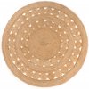 vidaXL Tapis avec motif rond 180 cm Jute tressé