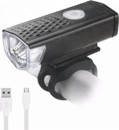 JN Waterdichte oplaadbare fietslamp - voorlicht- Superfelle fietsverlichting met USB-kabel - Zwart - koplamp - voorlamp - USB oplaadbaar -Kinderwagenverlichting - lamp voor op de kinderwagen - Verlichting buggy - Buggyverlichting - 350 lm verlichting