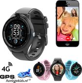 GPSHorlogeKids© - GPS horloge kind - smartwatch voor kinderen - SMS - 4G videobellen - spatwaterdicht - SOS alarm - incl. SIM - NEO STRONG Zwart