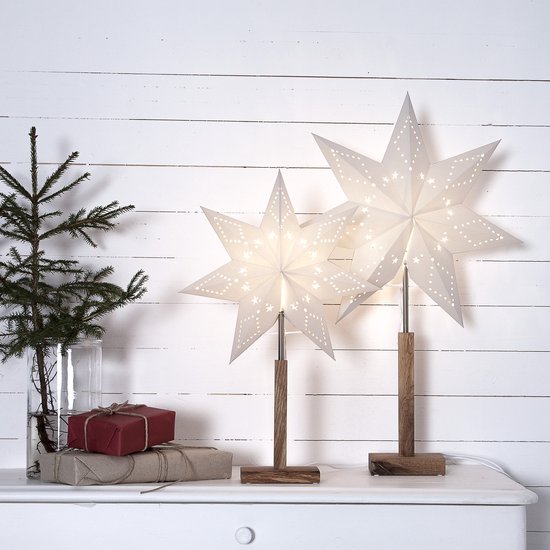 Lampe de bureau de noël, ornement de noël, étoile lumineuse, décoration de