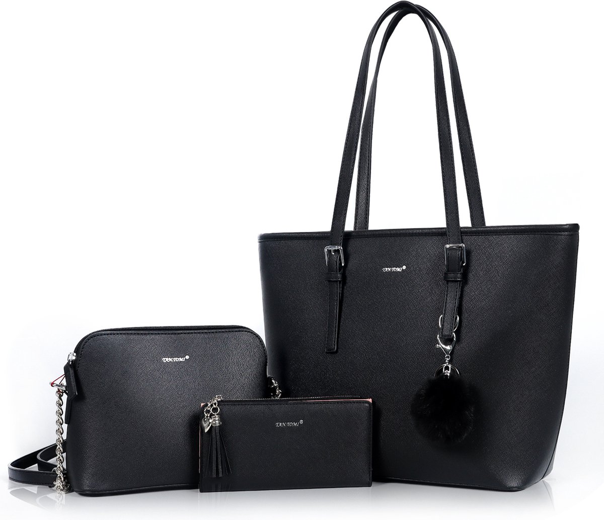 Tantomi Driedelig Handtassen Set Met Dames Schoudertas Shopper 