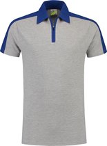 Polo Lemon & Soda pour homme à manches courtes dans les couleurs gris & bleu roi en taille L.