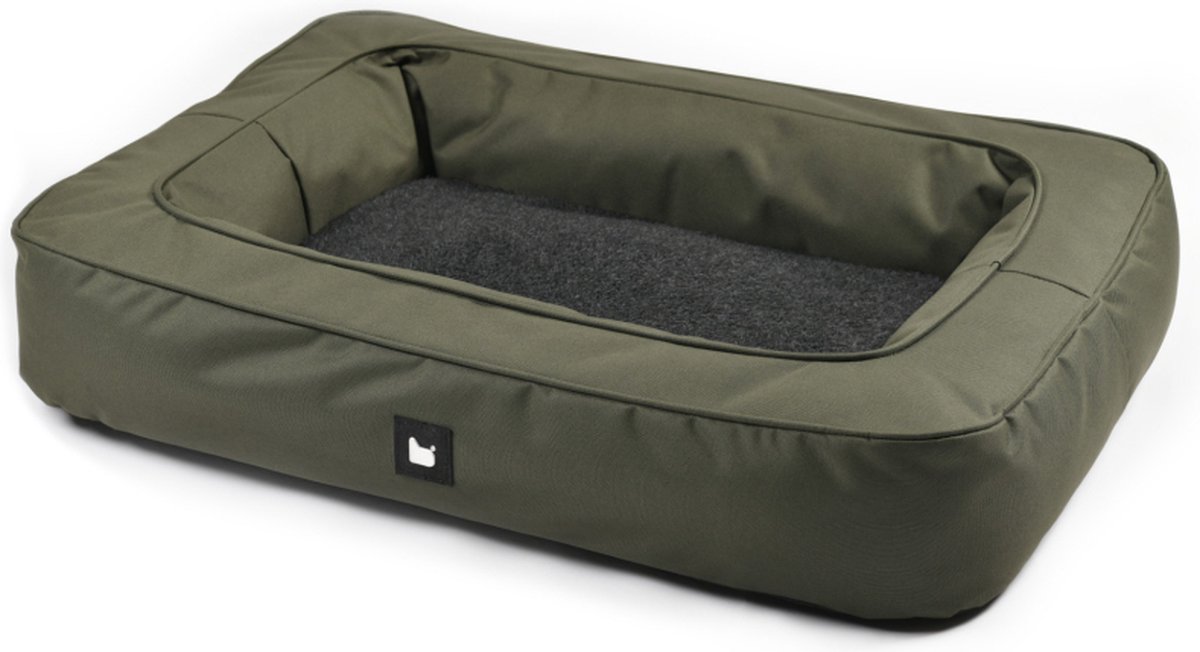 Extreme Lounging - b-dog luxury mighty - orthopedische hondenkussen - wasbaar met rits - uitneembaar kussen - 80x60x15cm - Forest green