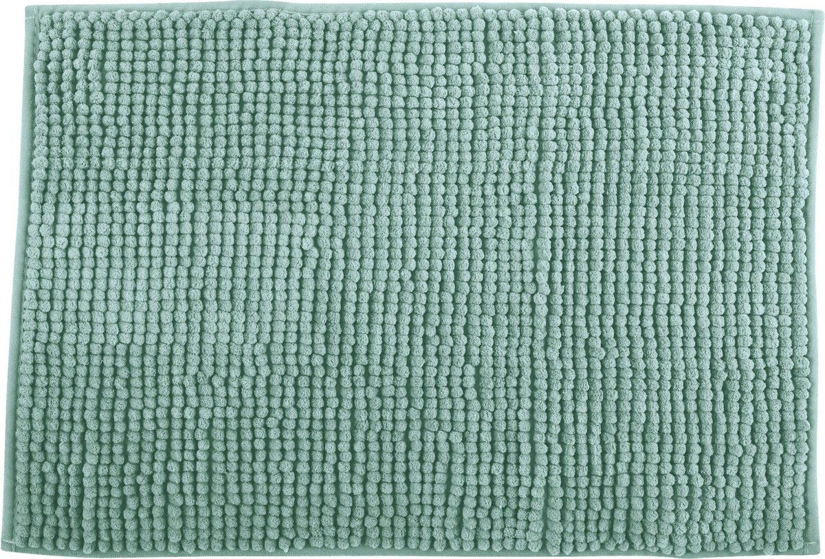 MSV Badkamerkleed/badmat - kleedje voor op de vloer - lichtgroen - 60 x 90 cm - Microvezel - anti-slip