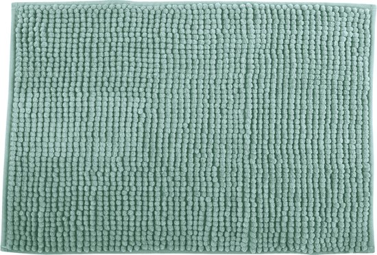 MSV Badkamerkleed/badmat tapijtje voor op de vloer - groen - 50 x 80 cm