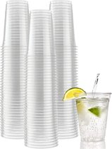 150x plastic bekers 250ml - volledig recyclebaar - transparant / doorzichtig - herbruikbaar- bierglazen / limonadeglazen - kunststof beker - drinkbeker (kinderen)