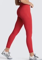 SOFT GYM LEGGING - Maat S - Rood - Gymlegging - Gymkleding - Sportkleding - Sportlegging - Fitnesslegging - Yoga legging