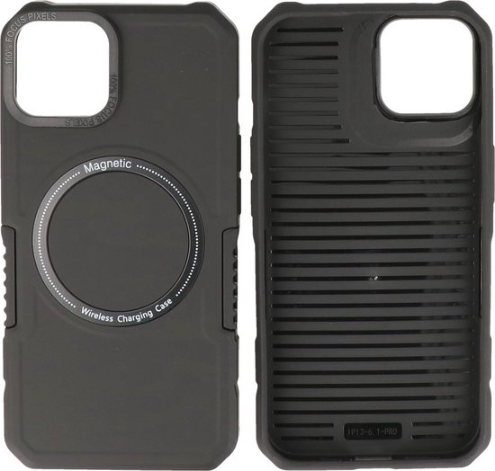 iPhone 13 MagSafe Hoesje - Shockproof Back Cover - Zwart