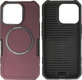 iPhone 13 Pro MagSafe Hoesje - Shockproof Back Cover - Bordeaux Rood