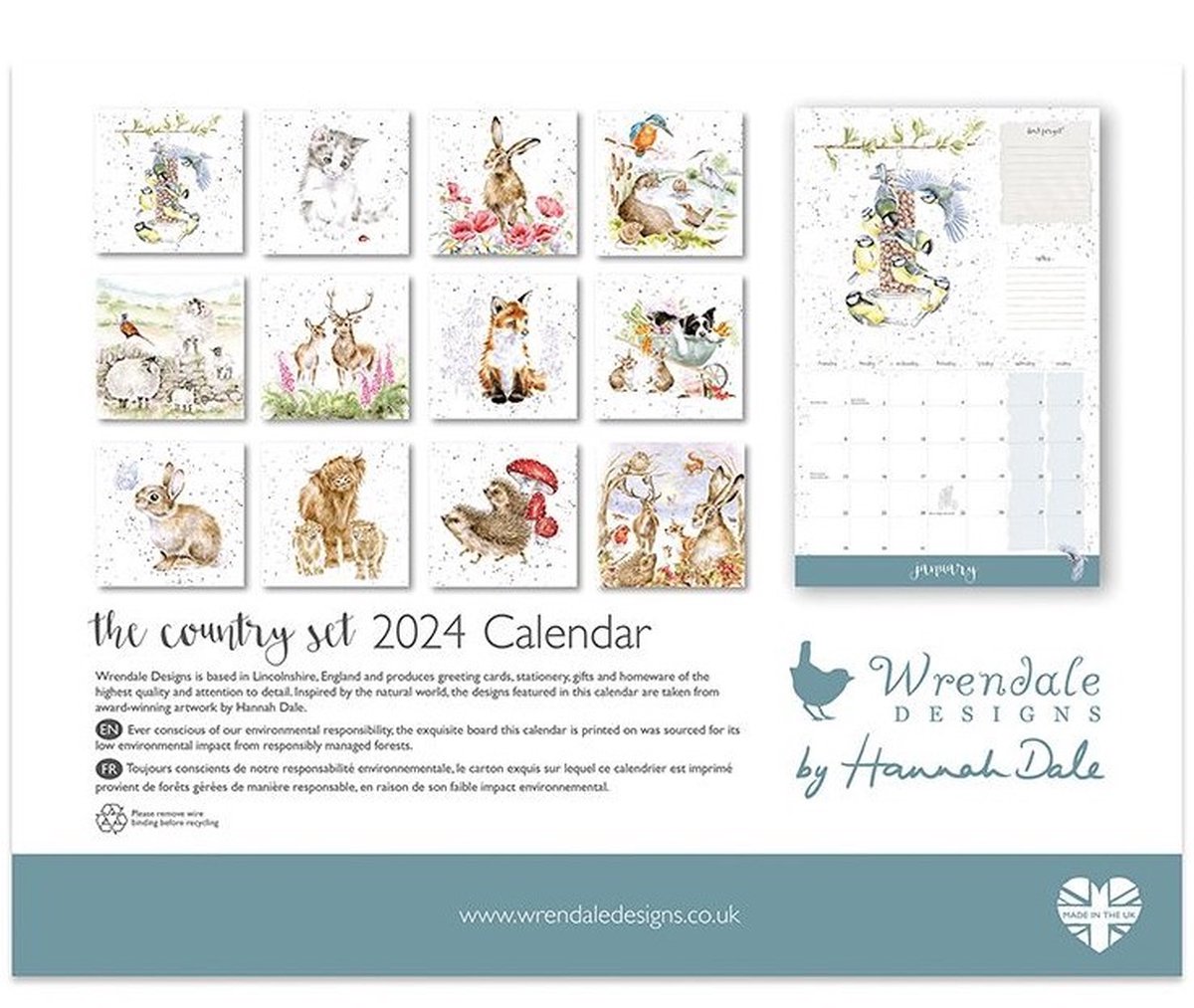 Wrendale Calendar 2024 Nz Elsie AnnMarie