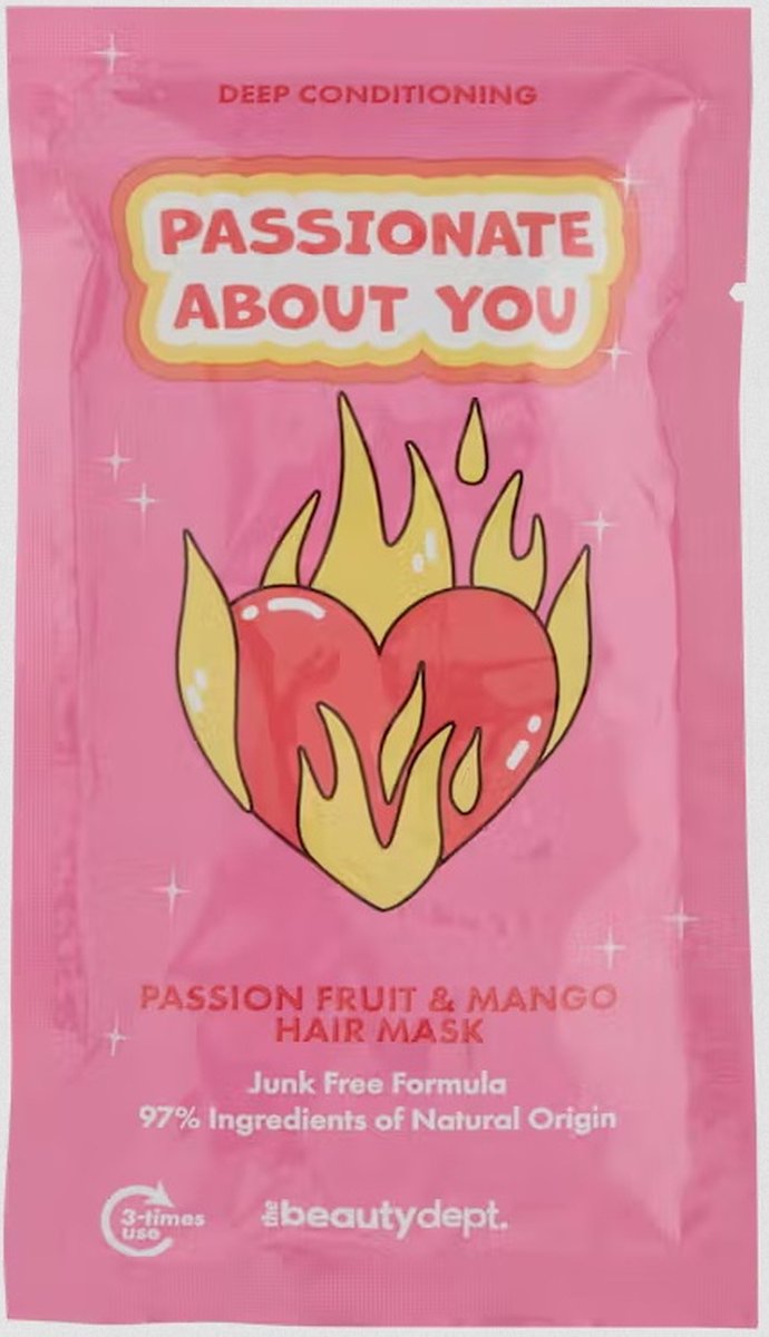 Passionate About You - Passionfruit & Mango Hair Mask 50 ml - The Beauty Dept - Haarmasker - Deep Conditioning junk free formula - Vegan