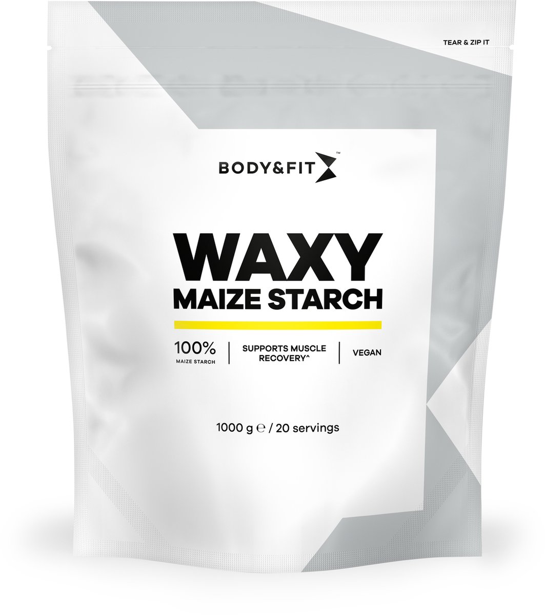 Goedkoopste Body & Fit Waxy Maize Starch - Maïszetmeel - Mass Gainer - Koolhydraten - 1000 Gram