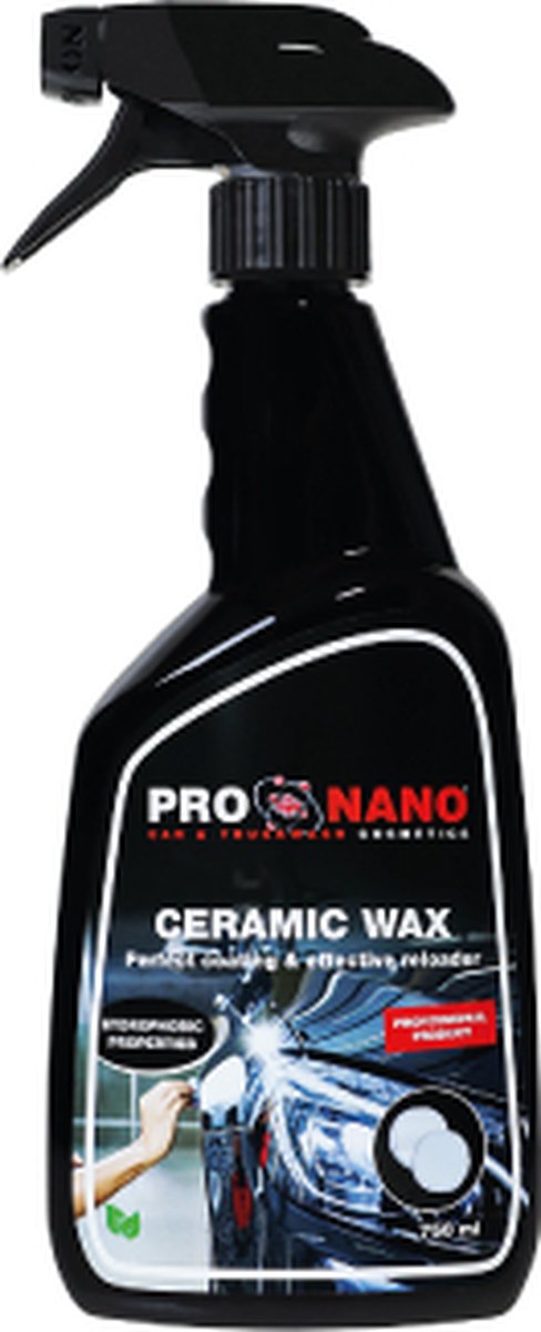 ProNano | ProNano Ceramic Wax 750ml | Nano Technologie | Het heeft uitstekende hydrofobe eigenschappen, die een hoge glans geven en de kleur verbeteren | Beschermd tegen alle weersinvloeden