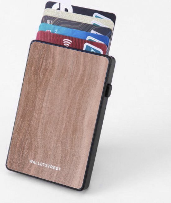 Pasjeshouder 8 pasjes Portemonnee, creditcardhouder Met RFID Technologie-Wood