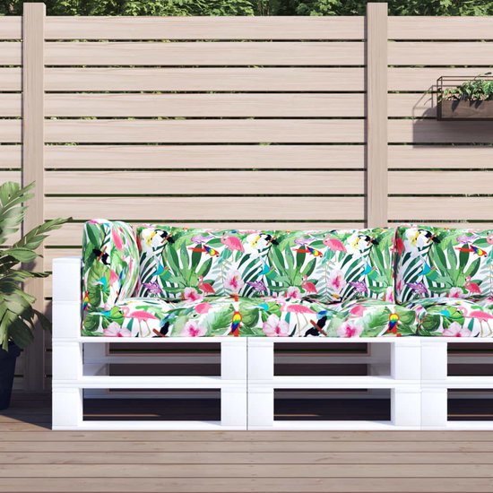 vidaXL Tuinstoelkussens 6 st 40x40x4 cm stof meerkleurig
