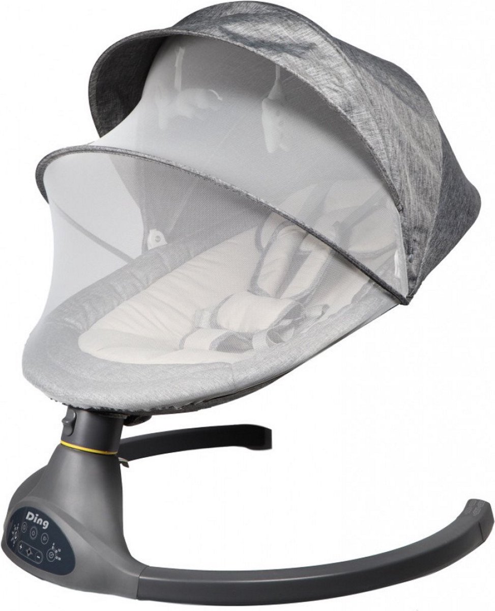 Ding Hugg Swing Babyschommel - Grijs - Draaibare babyswing - Met Muziek en Bluetooth — afbeelding 8