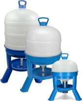 Gaun Pluimvee drinktoren – Op pootjes – 16 cm hoog – 20 Liter inhoud – Met sifon – Blauw