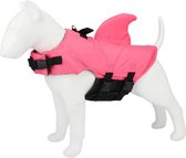 Honden zwemvest "Haai" - Zwemvest voor honden - Roze - Maat M