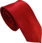 Heren stropdas small rood - heren stropdas smal - rode stropdas - dassen