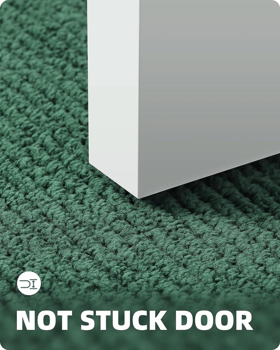 Deurmat buiten & binnen - Set van 2 50x80 cm - Grijs dessin - Antislip schoonloopmat - Zeer slijtvaste vuilopvangende mat - Deurmat buitentrap
