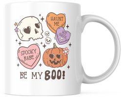 Retro Spooky Be My Boo Halloween Mok - Leuke Pompoen & Schedel Designs 330ml Keramische Koffiekop