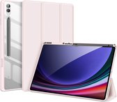 Dux Ducis - Housse pour tablette compatible avec Samsung Galaxy Tab S9 Ultra (2023) - Série Toby - Fonction Sleep/Réveil automatique - Tri-Fold Book Case - Rose