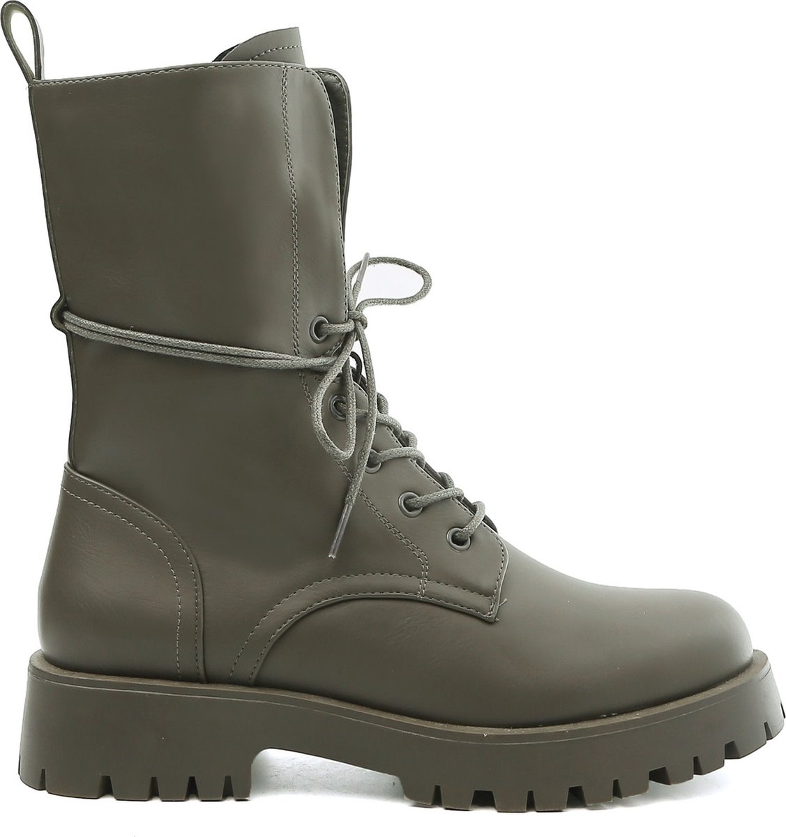 Veterboots Leatherlook Groen