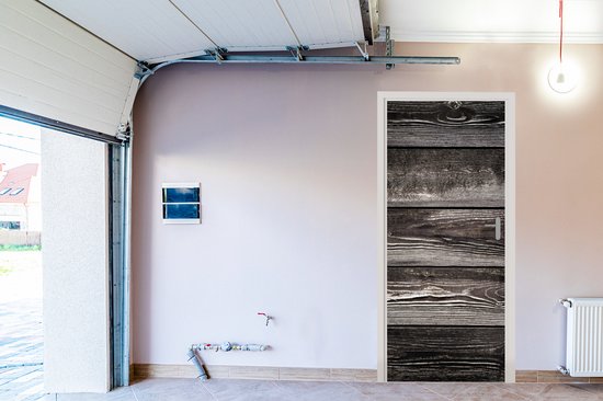 Sticker de porte Rétro - Planches - Bois - Robuste - 90x215 cm - Poster de porte