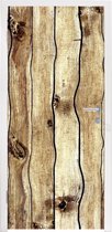 Deursticker Abstract - Plank - Hout - 95x215 cm - Deurposter