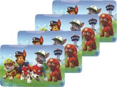 4x stuks placemats voor kinderen Paw Patrol 43 x 28 cm - Eten en knutsel placemat voor jongens en meisjes