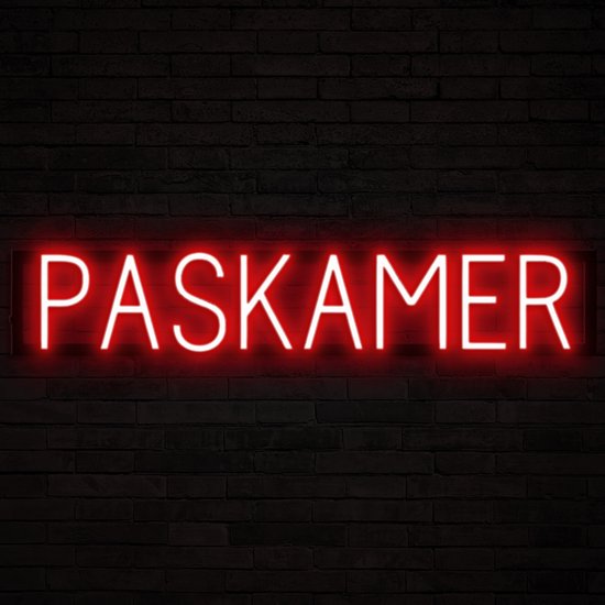 PASKAMER - Lichtreclame Neon LED bord verlicht | SpellBrite | 83,52 x 16 cm | 6 Dimstanden - 8 Lichtanimaties | Reclamebord neon verlichting