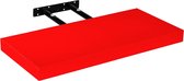 Muurplank - Wandplank zwevend - Wandplank - Draagvermogen 10 kg - MDF - Staal - Rood - 40 x 23,5 x 3,8 cm