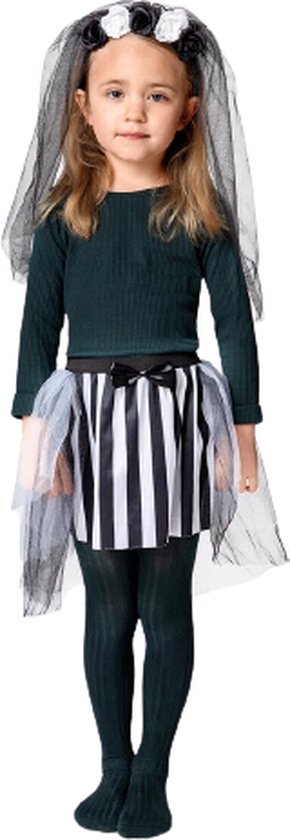 Halloween Outfit - Spookachtig kostuum meisje - 3 - 6 jaar - Polyester - Horror Wednesday Look Outfit