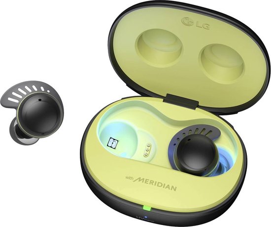 LG Electronics TONE Free DTF7Q In Ear oordopjes Sport Bluetooth Stereo Zwart Noise Cancelling Oplaadbox, Bestand tegen