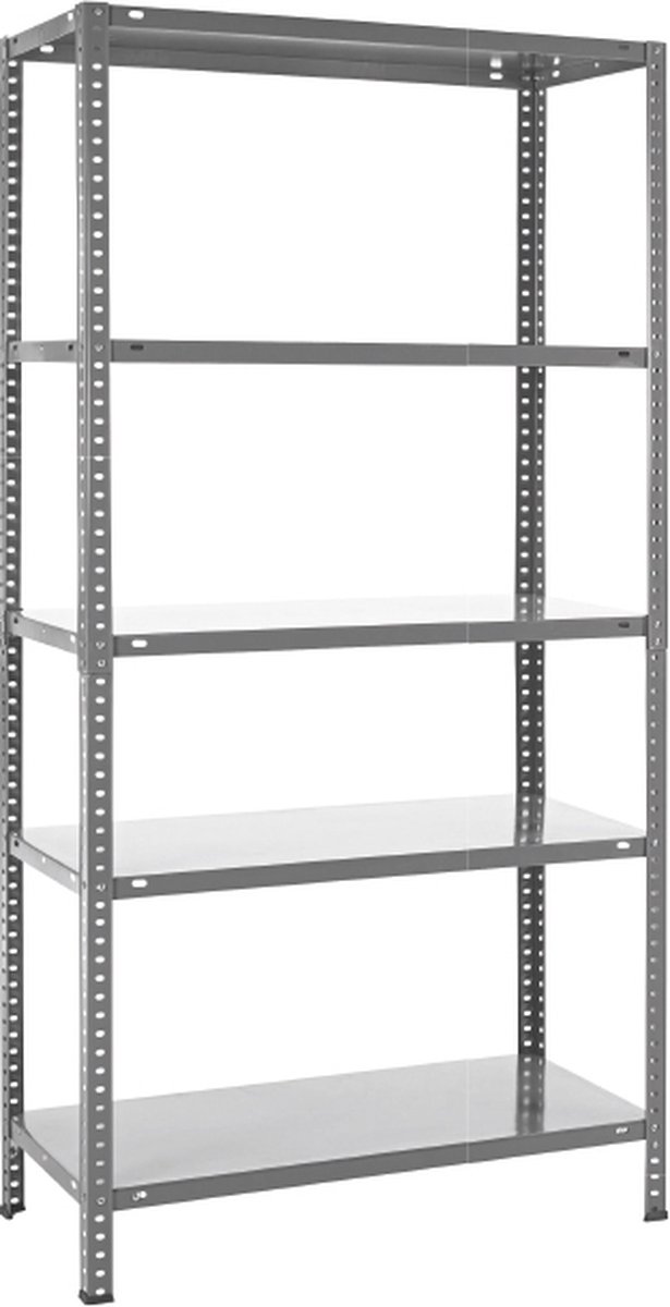 Practo Home - Opbergrek - metaal - Metal Rack galva - Multifunctioneel - 180 x 90 x 40 cm - 5 x 80kg