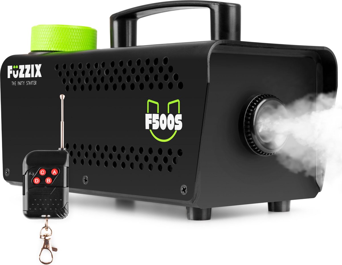 Rookmachine 500 watt - Fuzzix F500 - Rookmachine met draadloze afstandsbediening - 250ml tank - zwart