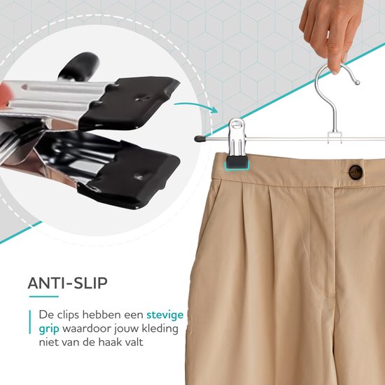 Cintres Antidérapants Pour Pantalons Lot De 20 Cintres HWAJAN Réglables