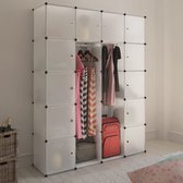 The Living Store Modulaire Kast - Kunststof - 37 x 146 x 180.5 cm - Wit