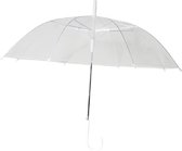 Chaks Paraplu - transparant - wit - polyester - D81 cm