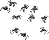 Chaks fausses araignées/araignées 2 cm - noir - 80x pièces - Créatures de décoration thème Horreur/fluage